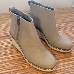 TOMS Suede Wedge Ankle Boots